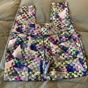 FILA Sport Running Womens Athletic Pants. Size Large. EUC. Multi Pattern Colors.